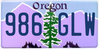 OR license plate 986GLW