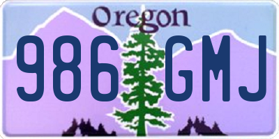 OR license plate 986GMJ