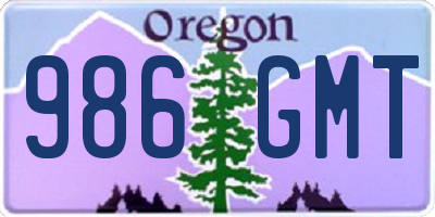 OR license plate 986GMT