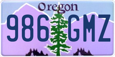OR license plate 986GMZ