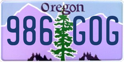 OR license plate 986GOG