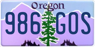 OR license plate 986GOS