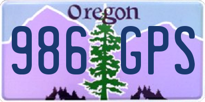 OR license plate 986GPS