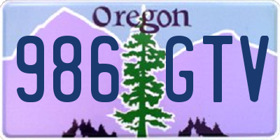 OR license plate 986GTV