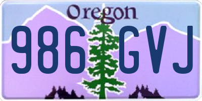 OR license plate 986GVJ
