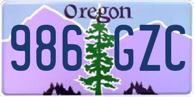 OR license plate 986GZC