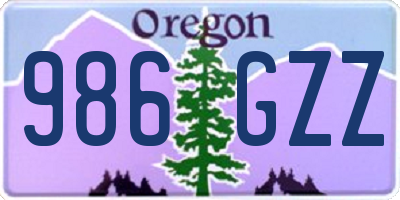 OR license plate 986GZZ
