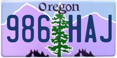 OR license plate 986HAJ