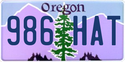OR license plate 986HAT