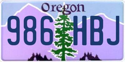 OR license plate 986HBJ