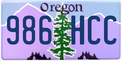 OR license plate 986HCC