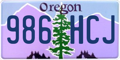 OR license plate 986HCJ
