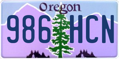 OR license plate 986HCN