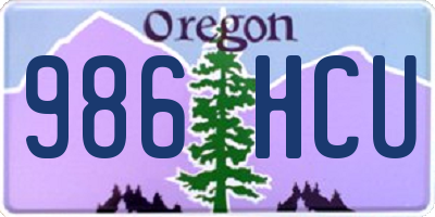 OR license plate 986HCU