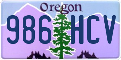 OR license plate 986HCV