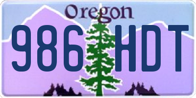 OR license plate 986HDT