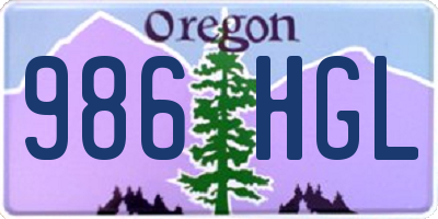 OR license plate 986HGL