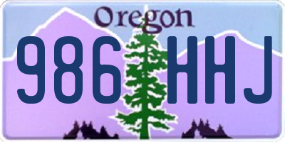 OR license plate 986HHJ