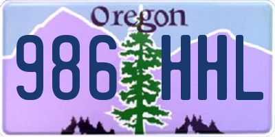 OR license plate 986HHL