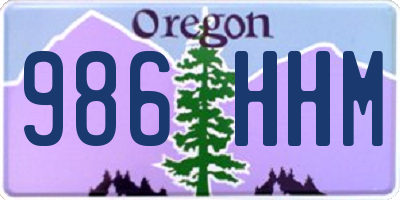 OR license plate 986HHM