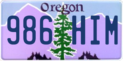 OR license plate 986HIM