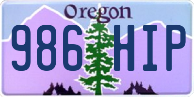 OR license plate 986HIP