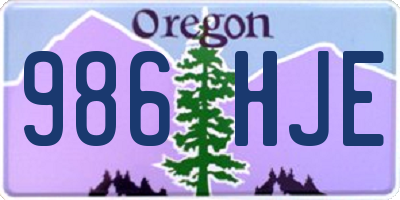 OR license plate 986HJE