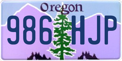 OR license plate 986HJP