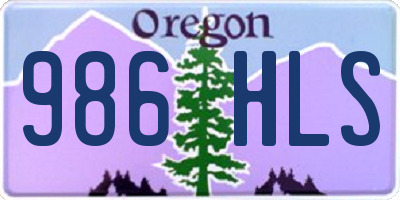 OR license plate 986HLS