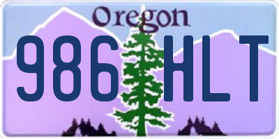 OR license plate 986HLT