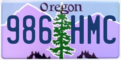 OR license plate 986HMC