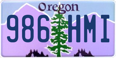 OR license plate 986HMI