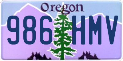 OR license plate 986HMV