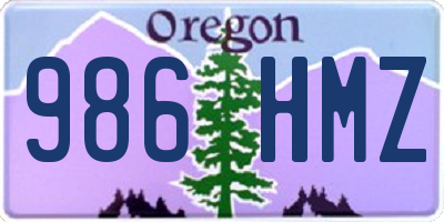 OR license plate 986HMZ