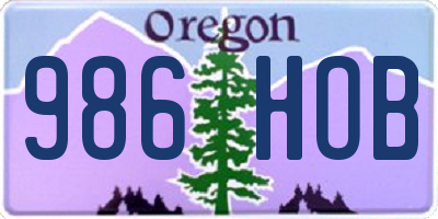 OR license plate 986HOB