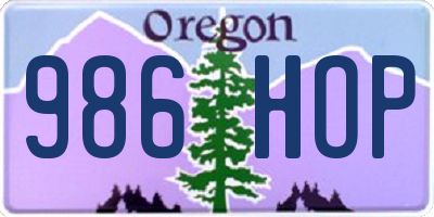 OR license plate 986HOP
