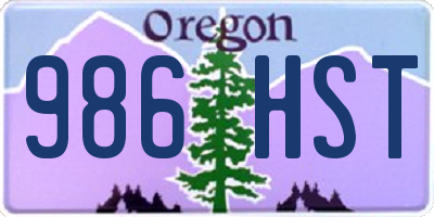 OR license plate 986HST