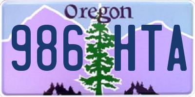 OR license plate 986HTA