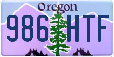 OR license plate 986HTF