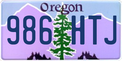 OR license plate 986HTJ