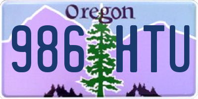 OR license plate 986HTU