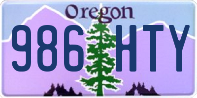 OR license plate 986HTY