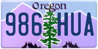 OR license plate 986HUA