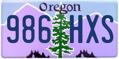 OR license plate 986HXS
