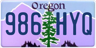 OR license plate 986HYQ
