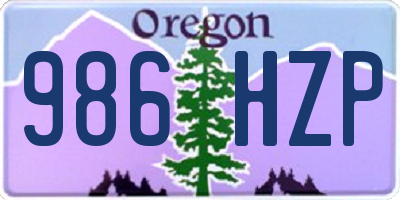 OR license plate 986HZP