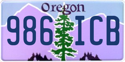 OR license plate 986ICB