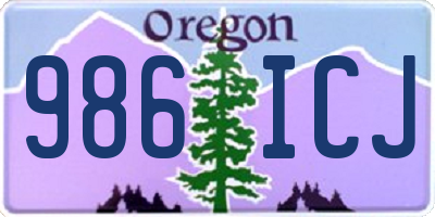 OR license plate 986ICJ