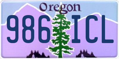 OR license plate 986ICL