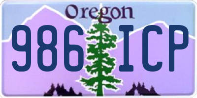OR license plate 986ICP